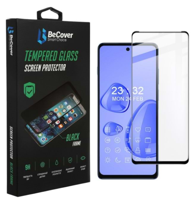 Захисне скло для смартфону BeCover for Motorola Moto G200 Black (707242)