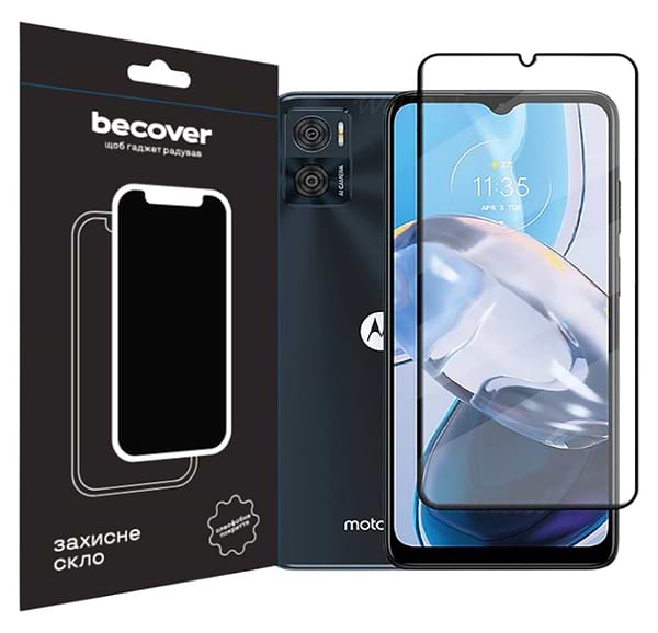 Фото - Захисне скло для смартфону BeCover for Motorola Moto E22/E22i Black (709731) Фото - Захисне скло для смартфону BeCover for Motorola Moto E22/E22i Black (709731)