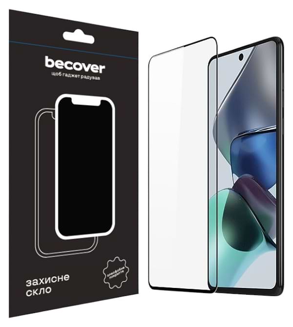 Фото - Защитное стекло для смартфона BeCover for Motorola Moto E32s Black (709733)