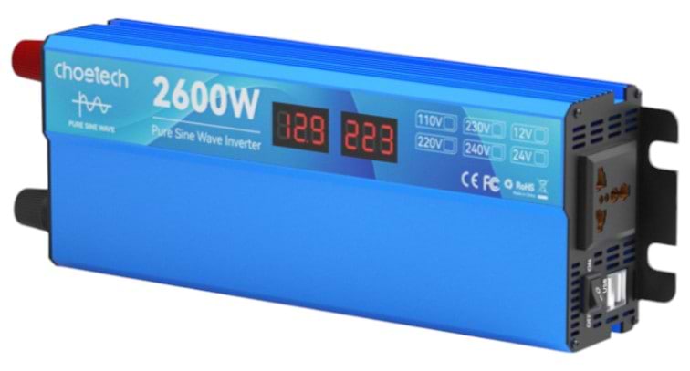 Інвертор автомобільний Choetech 12V 220V 1300Вт (CJ2600Q-V2)