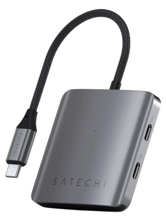 Хаб USB Satechi 4-Port USB-C Hub with PD Space Grey (ST-H4CPDM) - Фото 1