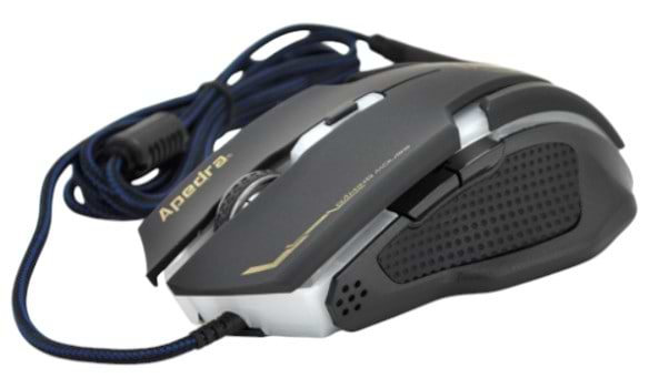 Мышь проводная игровая Apedra A9 Black - Фото 1
