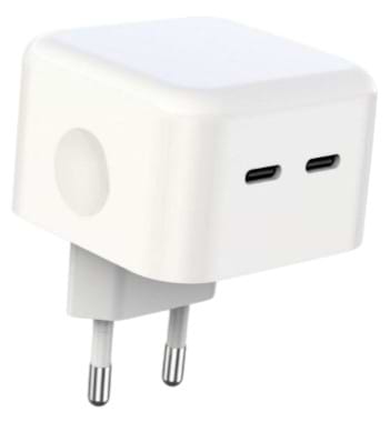 Фото - Сетевое зарядное устройство XO QC 3.0 XO L102 35W/2 USB-C White (без кабеля Type-C)