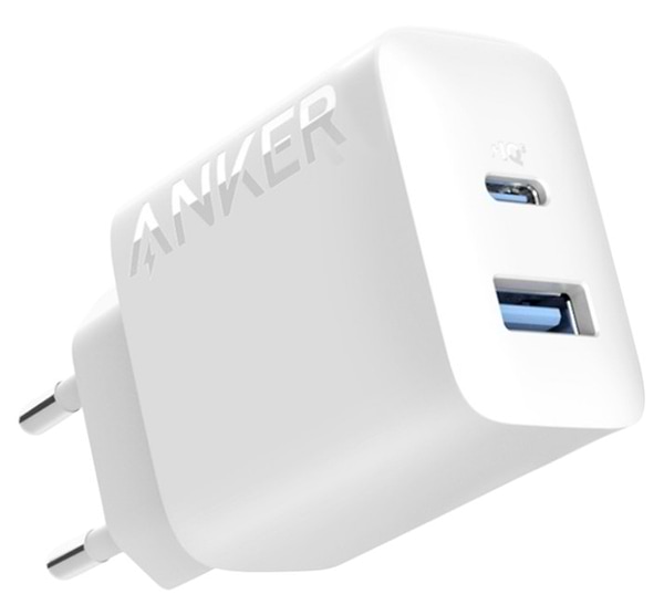 Фото - Мережевий зарядний пристрій Anker PowerPort - 20W USB-C&USB-A White (A2348G21)