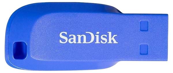 Фото - Флеш USB SanDisk Cruzer Blade USB Flash Drive 32GB Electric Blue (SDCZ50C-032G-B35BE)