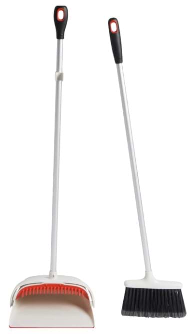 Фото - Набір для прибирання OXO щітка з совком 98x24 см Білий (1335280)