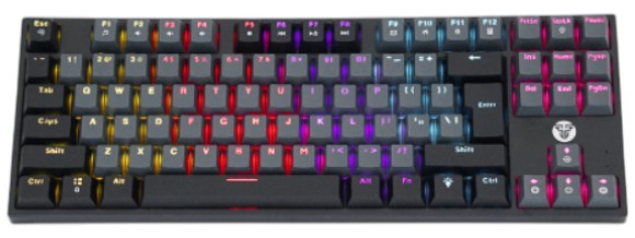 Фото - Клавиатура проводная игровая Fantech ATOM MK876 (Eng) Grey (red switch)