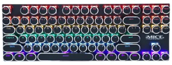 Клавиатура проводная игровая iMice GK800 USB Wired (TYPE-C) (Eng) White/Black - Фото 1