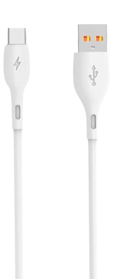 Кабель синхронізації даних SkyDolphin S22T Soft Silicone USB - USB Type-C (M/M) 1m White (SDUSB-000602)