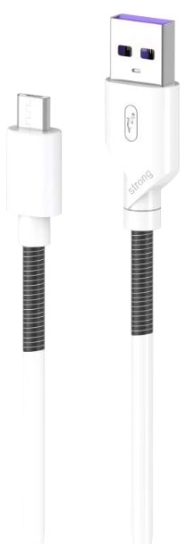 Кабель синхронізації даних SkyDolphin S27V Spring Anti-Brake USB - micro USB (M/M) 1m White (SDUSB-000612)