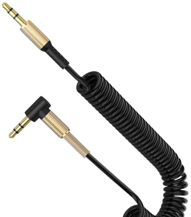 Кабель 3.5 мм - 3.5 мм SkyDolphin SR08 Spring Wire 3.5 мм - 3.5 мм (M/M) 1m Black (SDAUX-000062)