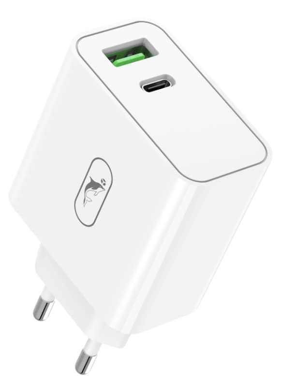 Сетевое зарядное устройство SkyDolphin SC10 High Power PD 65W+QC3.0 White (SDMZP-000188)