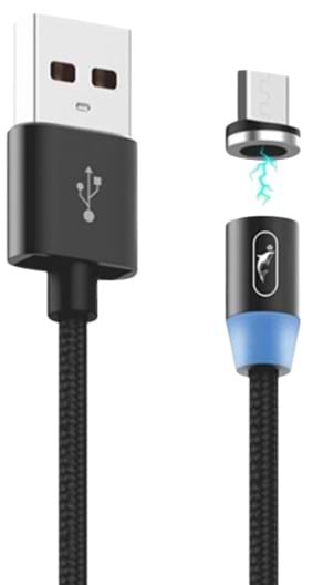 Кабель синхронізації даних SkyDolphin S59V Magnetic USB - мicro USB (M/M) 1m Black (SDUSB-000442) - Фото 1