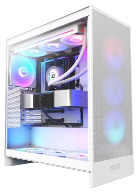 Корпус NZXT H7 Flow RGB Mid - Tower ATX Case - All White (CM-H72FW-R1) - Фото 1