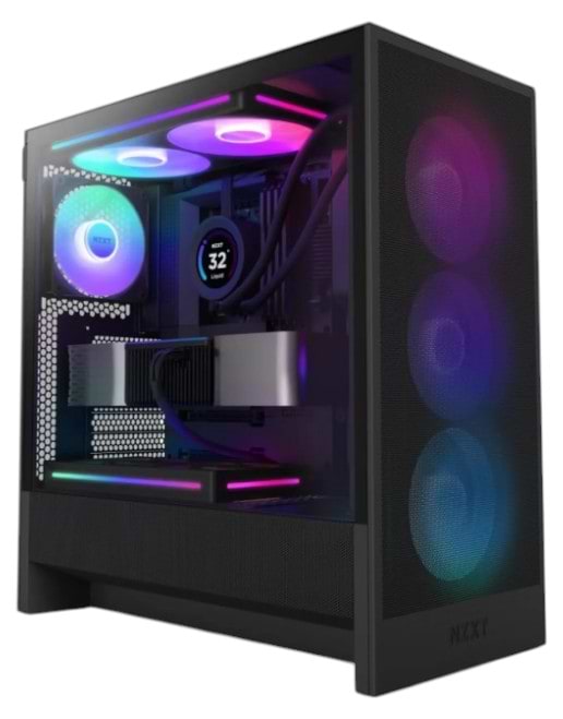 Корпус NZXT H5 Flow RGB Compact Mid- All Black (CC-H52FB-R1)