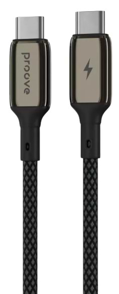 Фото - Кабель синхронізації даних Proove Dense Metal Type-C to Type-C 60W 1m Black (CCDM60002201)