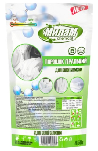 Пральний порошок Милам для білої білизни Chemical 450 г (4820152291011) - Фото 1