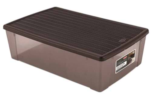 Корзина для белья Stefanplast 30870 с крышкой ELEGANCE XXL коричневый 30 л 59х39х17 см