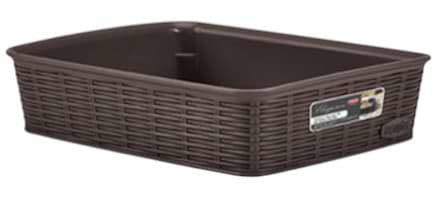 Корзина для белья Stefanplast 30932 ELEGANCE темно-корич. 25x19,5x6 см