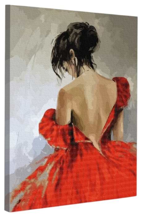 Картина по номерам Santi Леди в красном 40х50 см (954971)