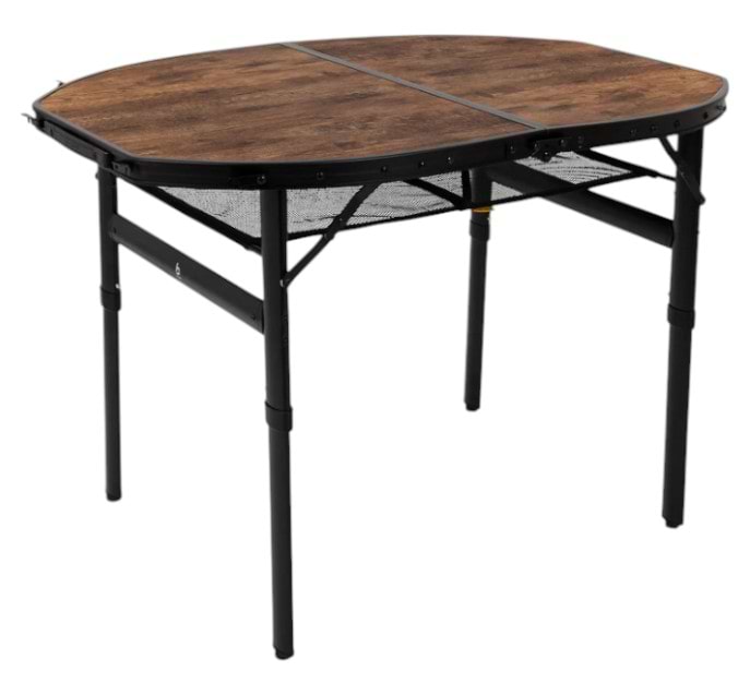 Складаний стіл Bo-camp Woodbine Oval Black/Wood look (1404185)