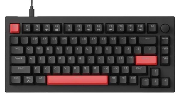 Клавиатура проводная игровая Lemokey X4 84Key, Keychron Red, USB-A, QMK/VIA, Hot-Swap, EN/UKR, Red led, Black (X4-A1-UA) - Фото 1
