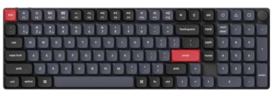 Фото - Клавиатура беспроводная Keychron K17 PRO 100Key, Gateron MX 2.0 Red, WL/BT/USB-A, QMK, RGB, Black in the center (K17P-B1-UA)
