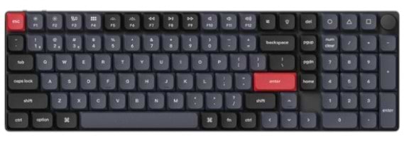 Фото - Клавиатура беспроводная Keychron K17 PRO 100Key, Gateron MX 2.0 Blue, WL/BT/USB-A, QMK,  Hot-swap, RGB, White in the center (K17P-H2-UA)