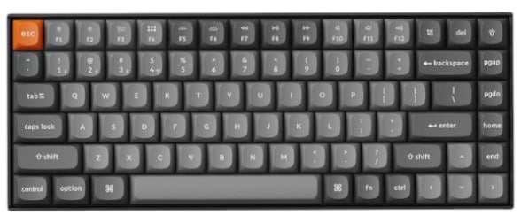 Фото - Клавиатура беспроводная Keychron K2 Max 84Key, K Super Red, WL/BT/USB-A, QMK, EN/UKR, White Led, Black (K2M-A1-UA)