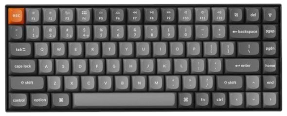 Клавиатура беспроводная Keychron K2 Max 84Key, K Super Red, WL/BT/USB-A, QMK, EN/UKR, RGB, Black (K2M-C1-UA) - Фото 1