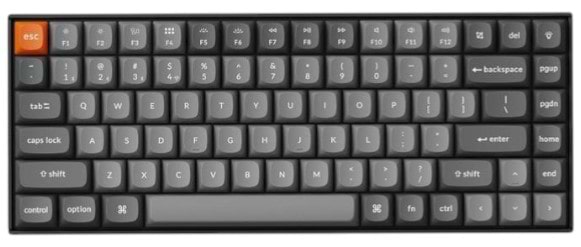 Клавиатура беспроводная Keychron K2 Max 84Key, K Super Banana, WL/BT/USB-A, QMK, EN/UKR, RGB, Black (K2M-C4-UA) - Фото 1