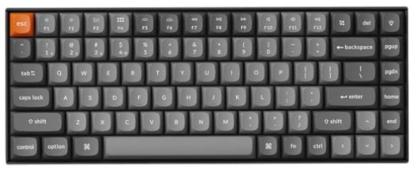 Клавиатура беспроводная Keychron K2 Max 84Key, K Super Red, WL/BT/USB-A, Hot-Swap, QMK, EN/UKR, RGB, Black (K2M-J1-UA) - Фото 1