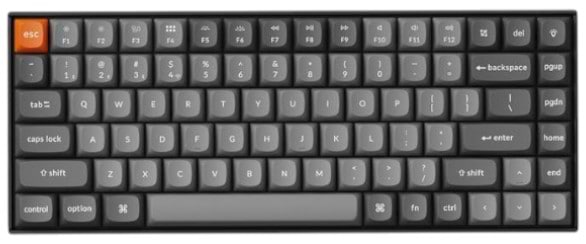 Клавиатура беспроводная Keychron K2 Max 84Key, K Super Banana, WL/BT/USB-A, Hot-Swap, QMK, EN/UKR, RGB, Black (K2M-J4-UA) - Фото 1