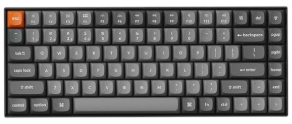 Фото - Клавіатура бездротова Keychron K2 Max 84Key, K Super Brown, WL/BT/USB-A, Hot-Swap, QMK, EN/UKR, RGB, Black (K2M-J3-UA)