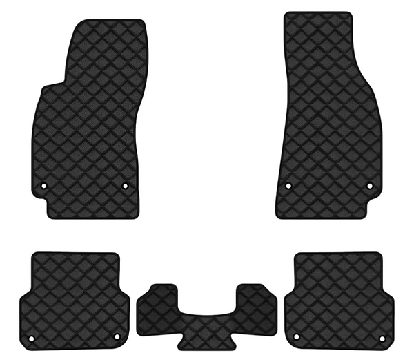 Фото - Килимки з екошкіри в салон авто EVAtech ECO для A6 (C6) Avant Audi 2005-2008 3 покоління Combi EU (AU12364CGK5AV8BBB)