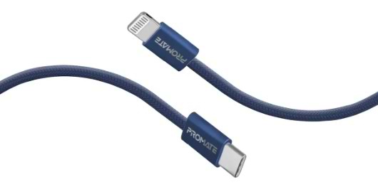 Кабель синхронізації даних Promate USB Type-C-Lightning (ecoline-ci120.navy) - Фото 1