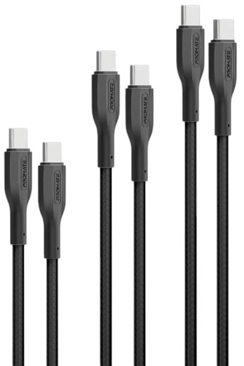 Кабель синхронизации данных Promate Type-C (cablekit-cc.black) - Фото 1