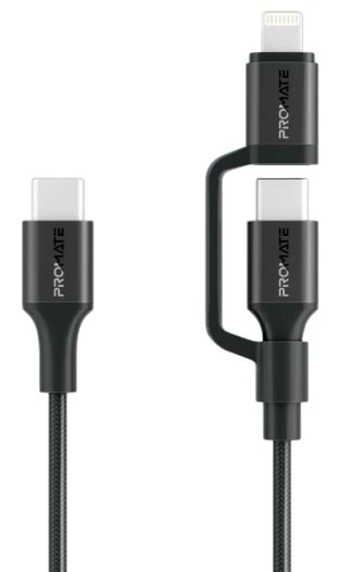 Фото - Кабель синхронізації даних Promate Type-C-Lightning/USB Type-C (powerlink-cci.black)