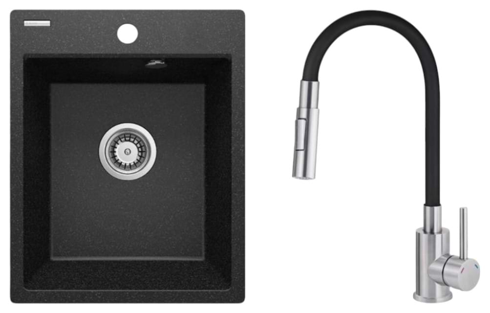 Купити Мийка кухонна+змішувач Deante Corio ZRC_2103 + BOC_B740, графіт (ZRCD2103) - Фото 1 Мийка кухонна+змішувач Deante Corio ZRC_2103 + BOC_B740, графіт (ZRCD2103) - Фото 1