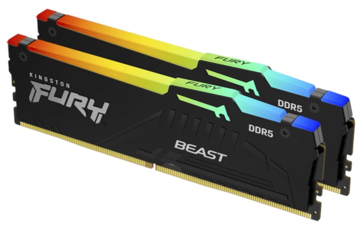 Пам'ять DDR Kingston Fury Beast RGB DDR5-5200 64Gb (2x32Gb) CL40-40-40 1.25V XMP (KF552C40BBAK2-64)
