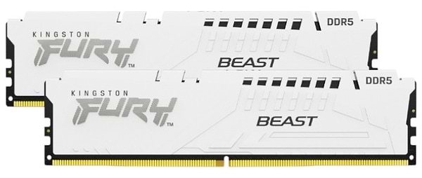 Фото - Память DDR Kingston 32Gb DDR5 6000MHz Fury Beast White 2x16 EXPO+XMP (KF560C36BWE2K2-32)