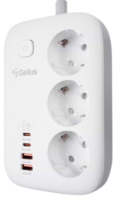 Фото - Сетевой фильтр Gelius T-Power 3р 65W 2m GP-PS-003 White (99442)