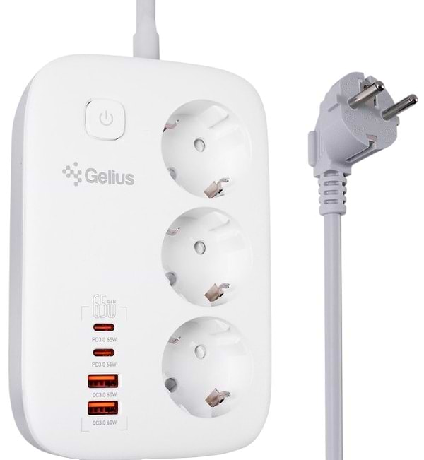 Фото - Сетевой фильтр Gelius T-Power 3р 65W 2m GP-PS-003 White (99442)