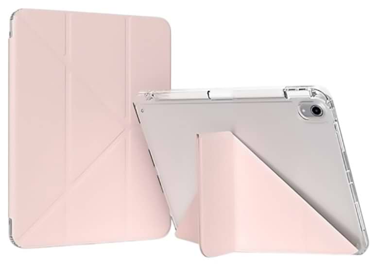 Чохол для планшету BeCover Ultra Slim Origami Transparent з кріпленням Apple iPad Mini 6 2021 Pink (712932) - Фото 1