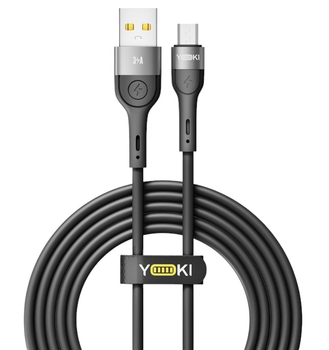 Кабель синхронізації даних YOKI EXTRA Micro 3A 2m Black (YK-EX11)