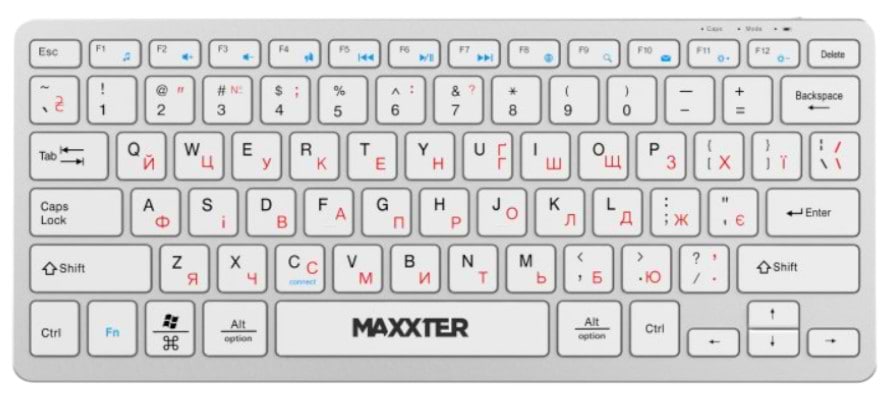 Клавиатура беспроводная Maxxter KBW-C01S-UA - Фото 1