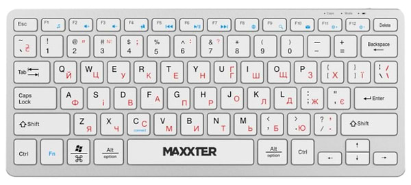 Фото - Клавиатура беспроводная Maxxter KBW-C01S-UA Фото - Клавиатура беспроводная Maxxter KBW-C01S-UA