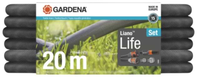 Шланг поливочный Gardena Liano Life Set 13 мм (1/2'') 20 м (18450-20.000.00)