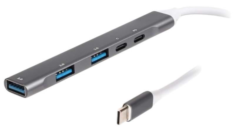 Хаб USB Maxxter 3.0 Type-С (HU3C-4P1PD-01)