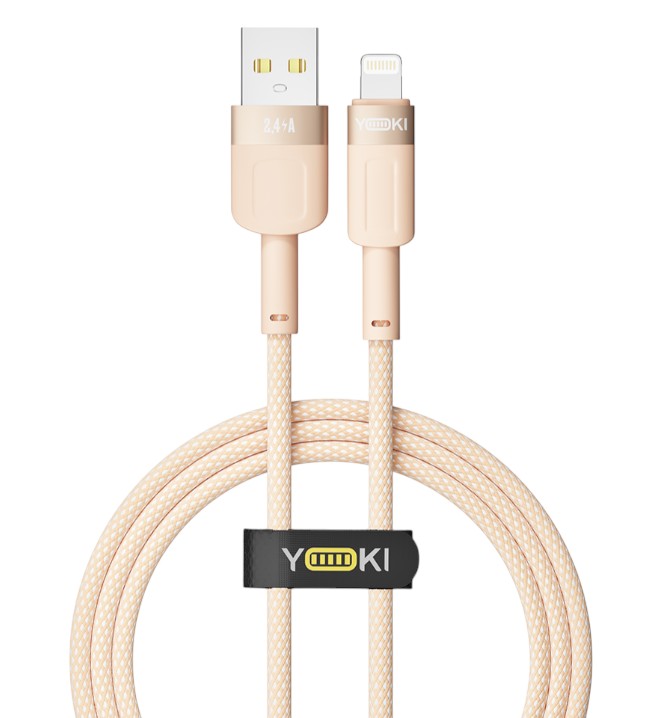 Кабель синхронізації даних YOKI STYLE YK-ST41 Lightning 2.4A 1.2m Orange